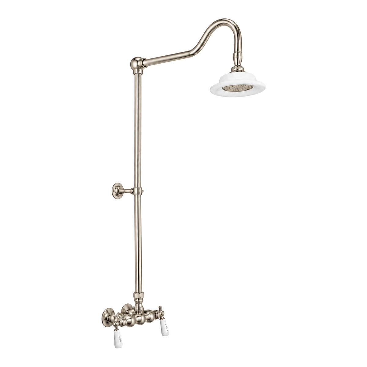 Exposed Shower System with Lever Handles P0678 in Polished Nickel