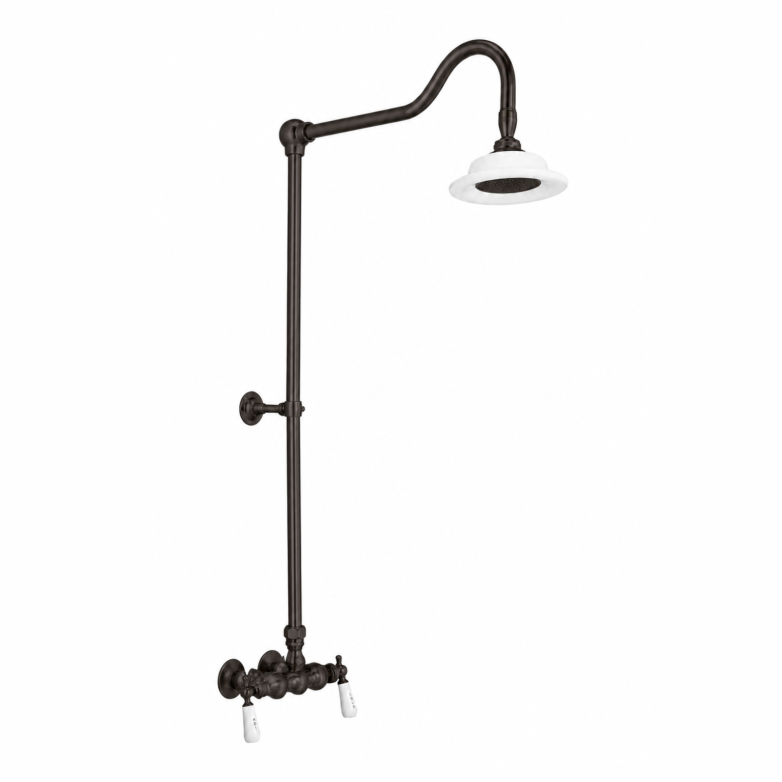 Exposed Shower System with Lever Handles P0678 | Strom Living Satin Black - Showers