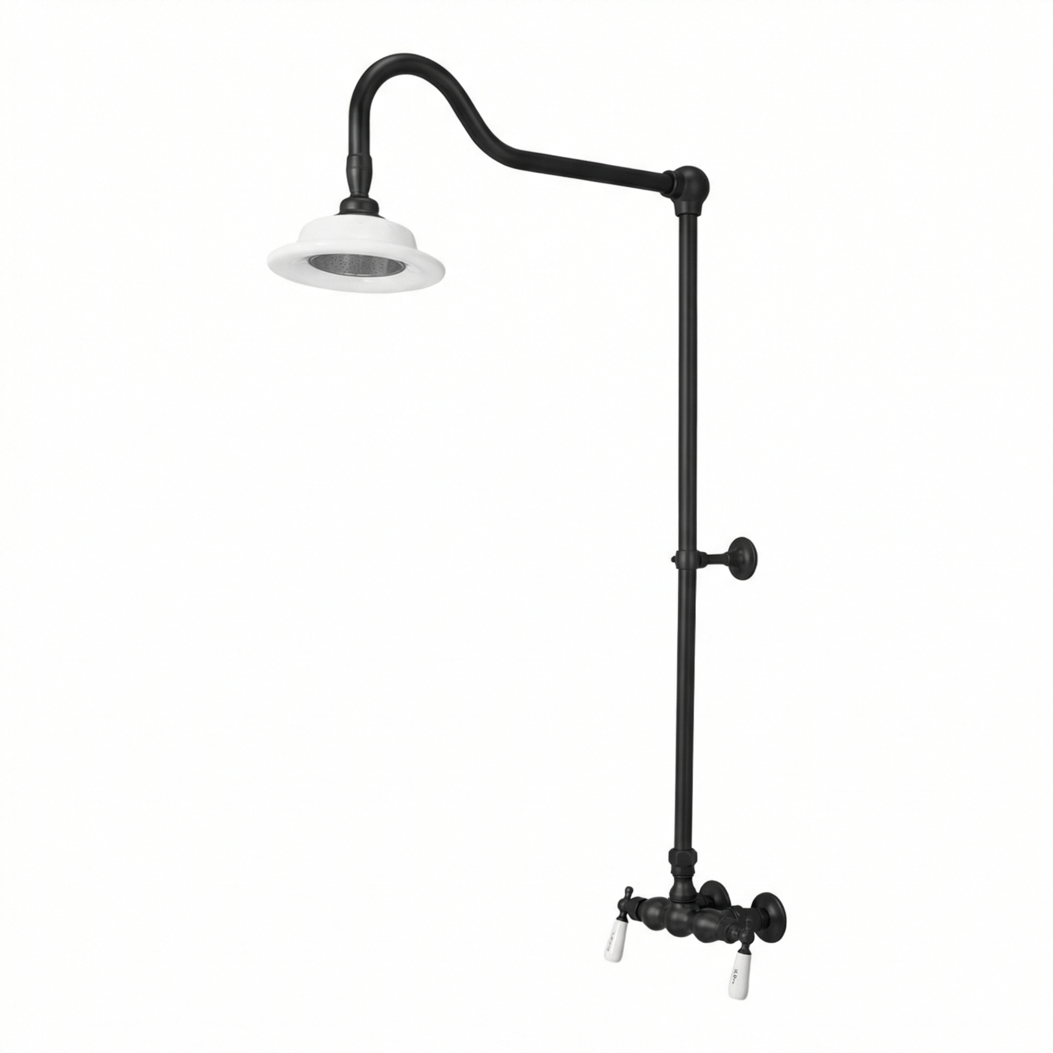 Exposed Shower System with Lever Handles P0678 | Strom Living Satin Black - Showers