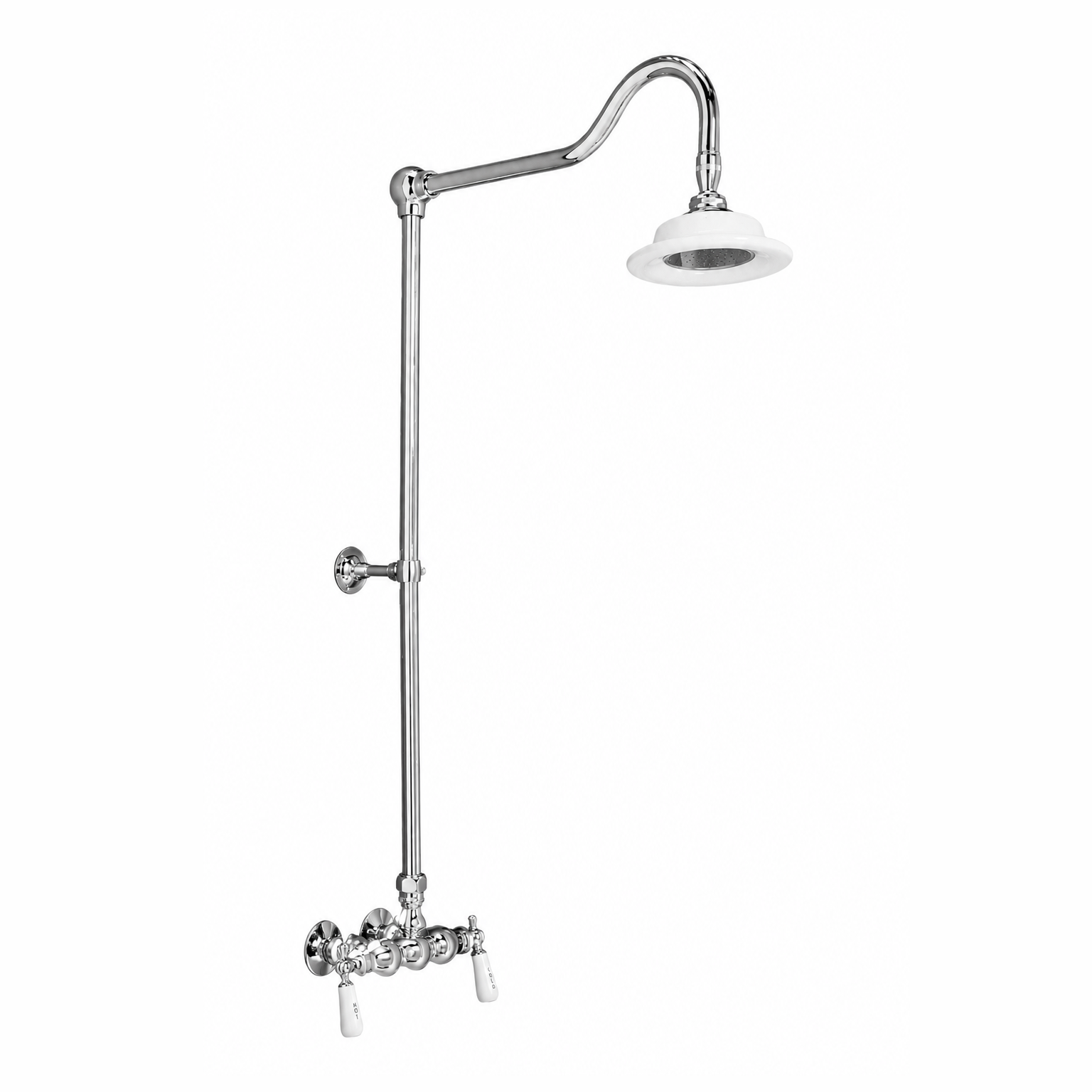 Exposed Shower System with Lever Handles P0678 | Strom Living Chrome - Showers