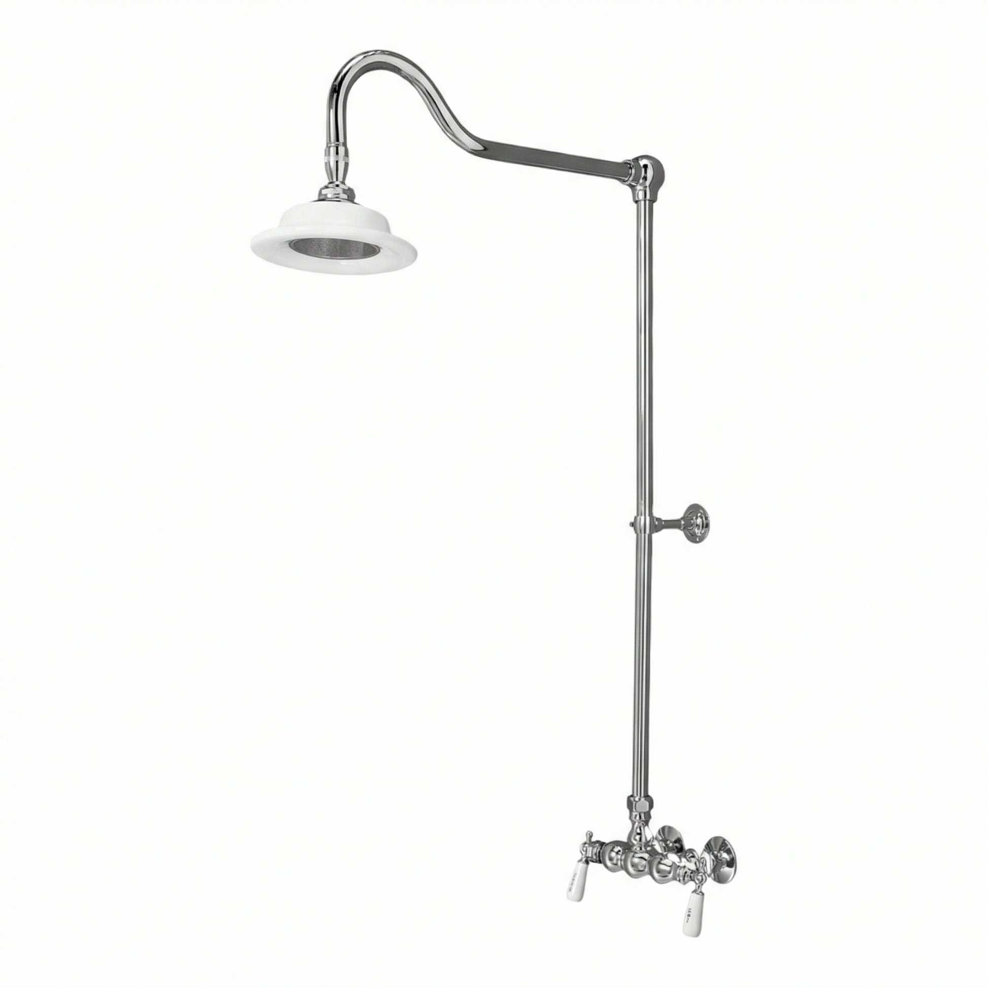 Exposed Shower System with Lever Handles P0678 | Strom Living Chrome - Showers