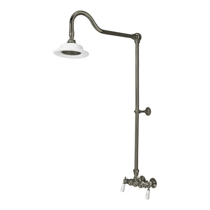 Exposed Shower System Wall Mounted Set with 3-3/8" Centers and Cross Handles