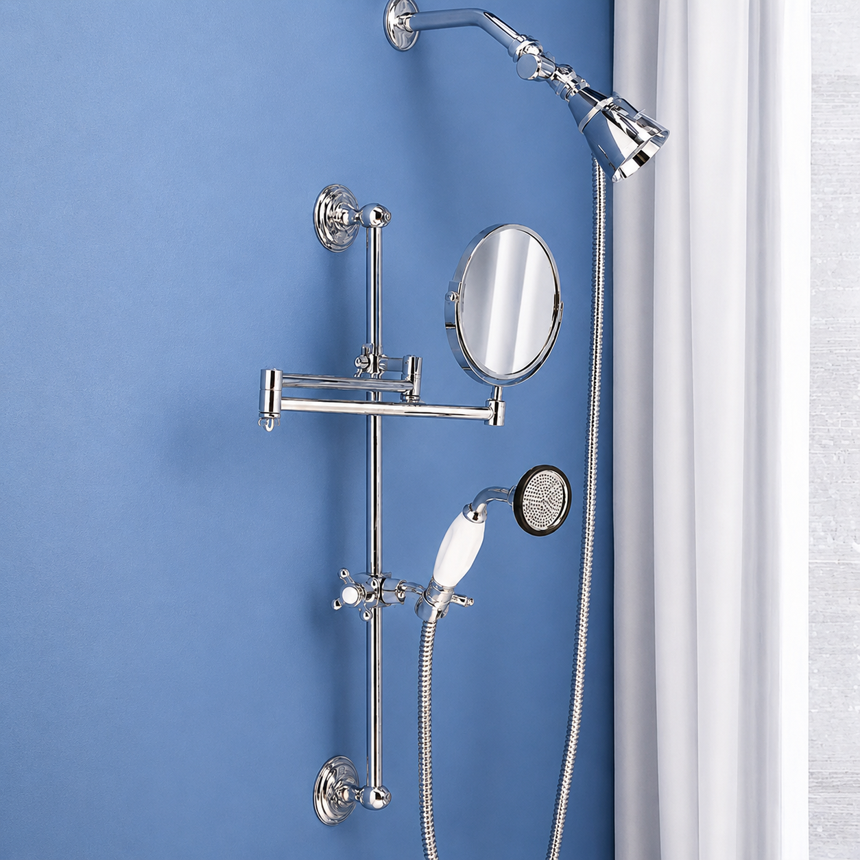 Strom Living 24" Brass Shower Slide Bar for Handheld Shower – 5/8" OD Adjustable Wall Mount - Shower Components