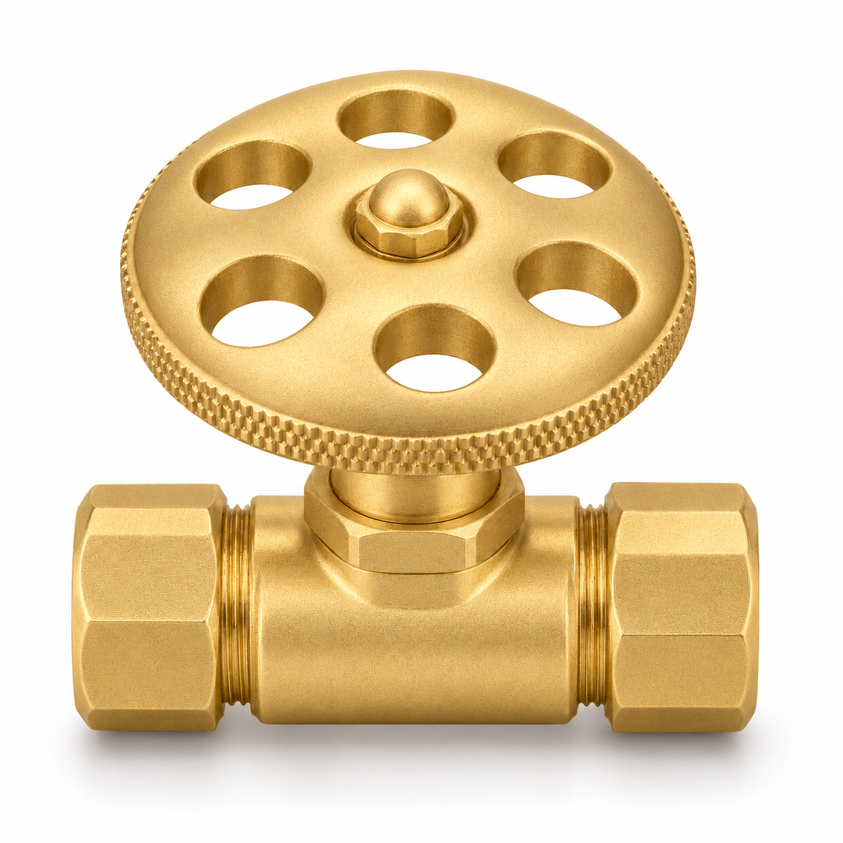 O-Ring Boss Straight Stop Valve P0703P | Strom Living Raw Brass Lever Handle - Plumbing Parts