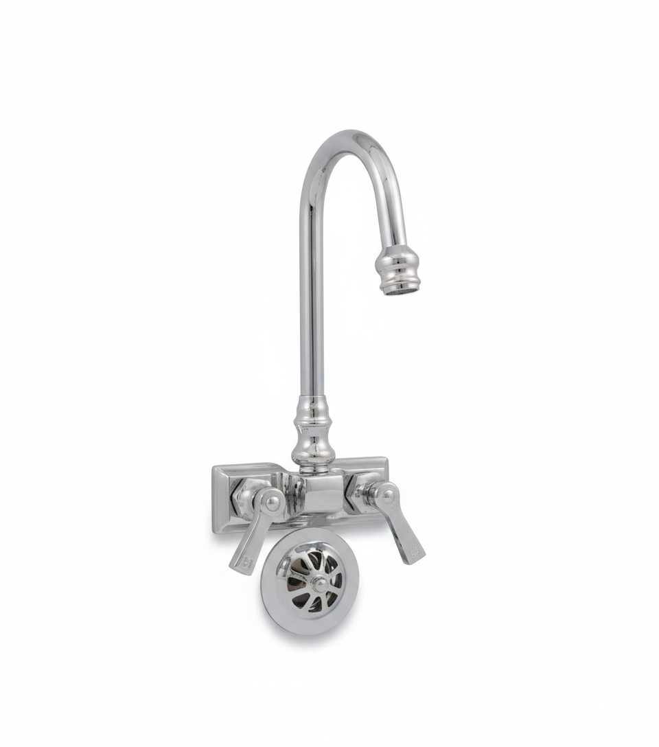 Rectangular Base Tub Faucet with Gooseneck Spout P0708 | Strom Living - Tub Fillers