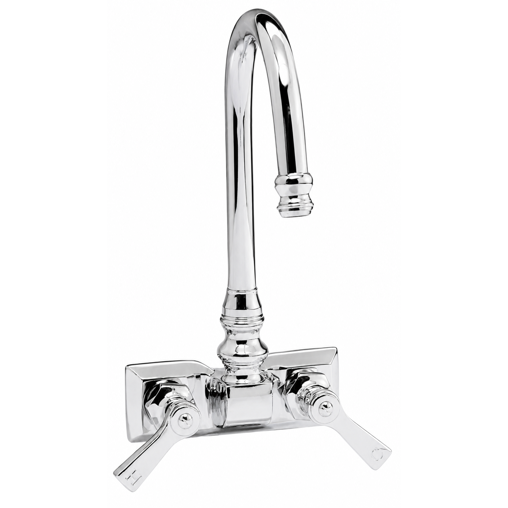 Rectangular Base Tub Faucet with Gooseneck Spout P0708 | Strom Living Chrome - Tub Fillers