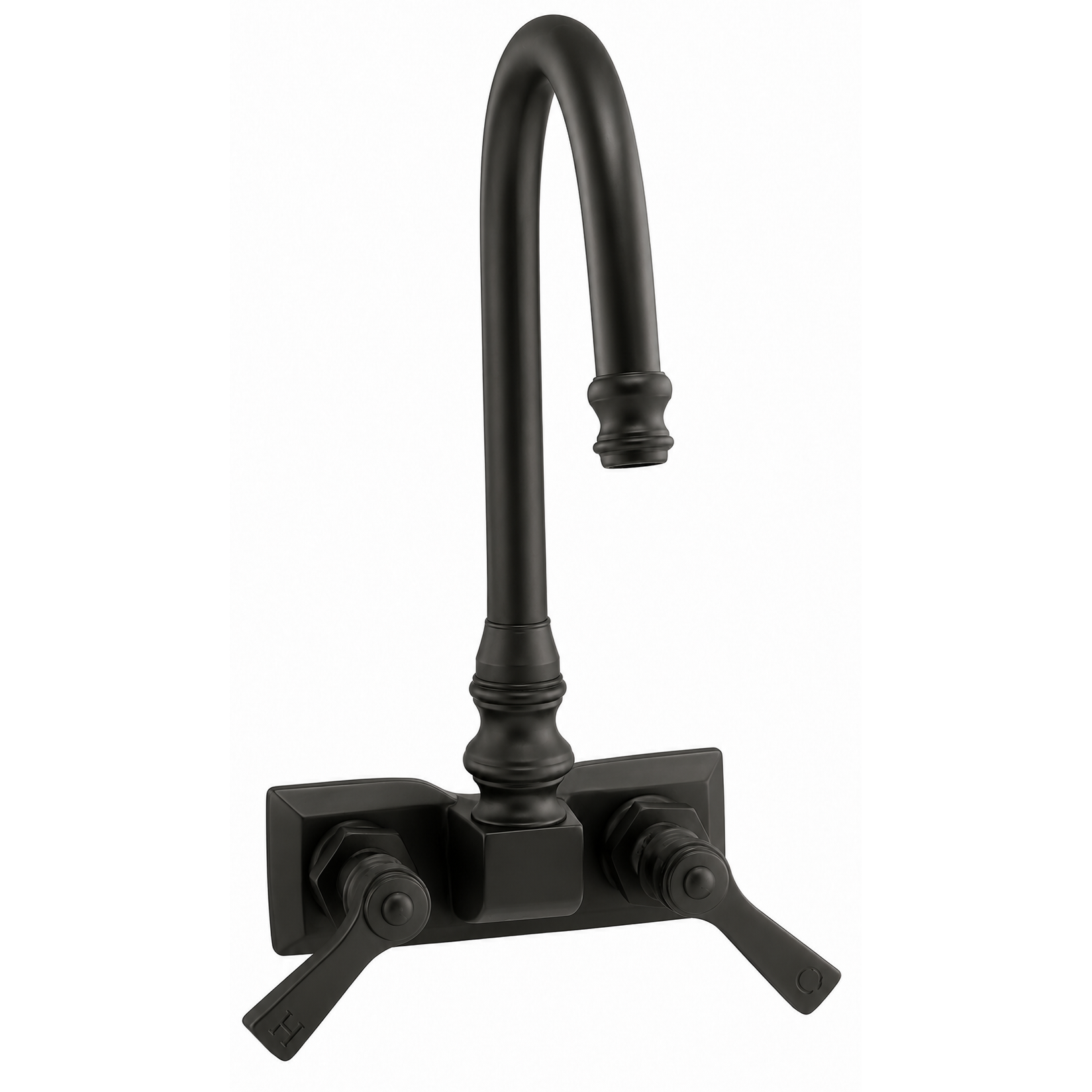 Rectangular Base Tub Faucet with Gooseneck Spout P0708 | Strom Living Oil Rubbed Bronze - Tub Fillers