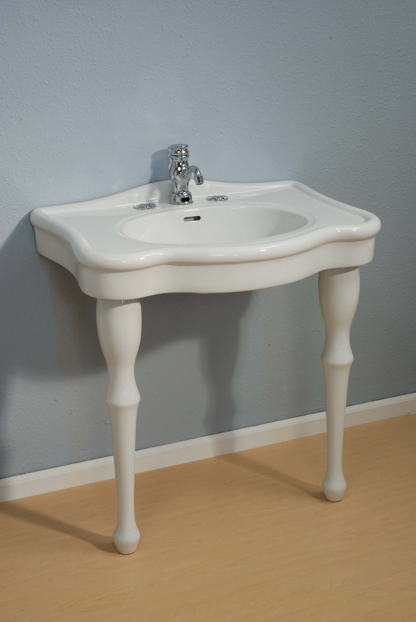 Strom Living Fireclay Console Sink with Legs and 8' Faucet Drillings