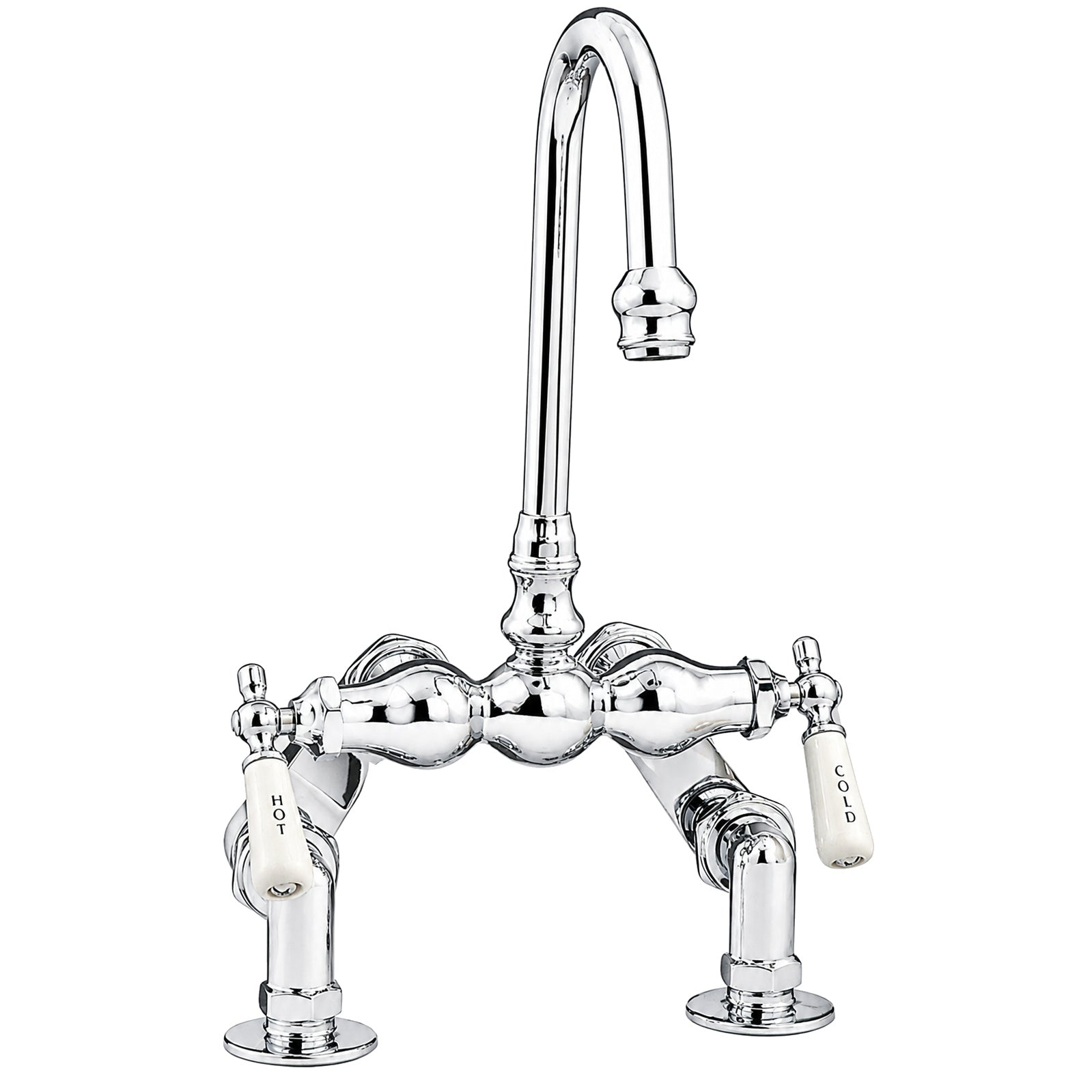 Deck Mount Tub Faucet with Adjustable Centers P0712 | Strom Living Chrome - Tub Fillers