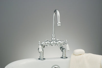 Strom Living Deck Mount Faucet with Variable Centers