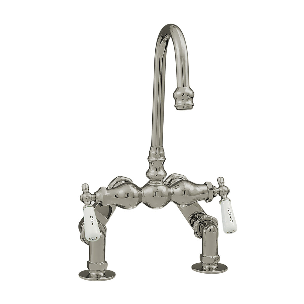 Deck Mount Tub Faucet with Adjustable Centers P0712 | Strom Living Matte Nickel - Tub Fillers