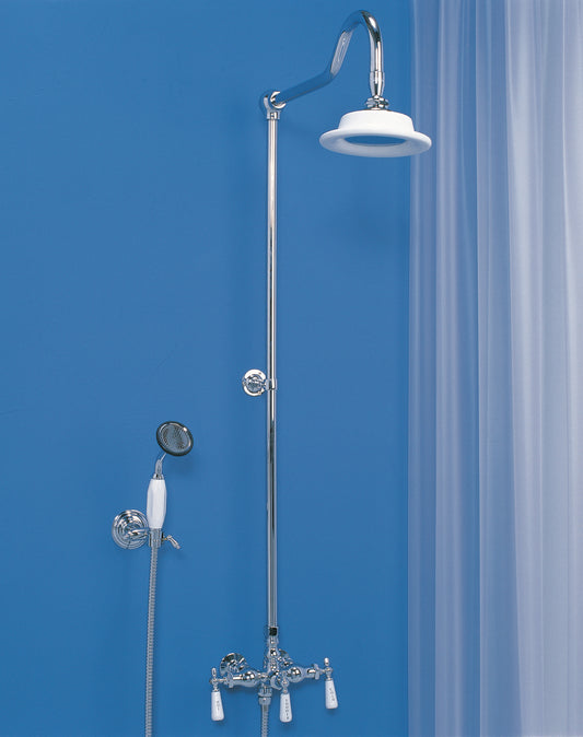 Strom Living Exposed Thermostatic Shower System 36" Wall Mounted with 19"Riser, Handshower and Lever/Cross Handles