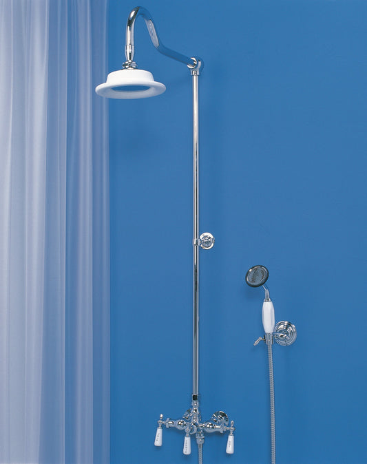 Strom Living Exposed Thermostatic Shower System 36" Wall Mounted with 19"Riser, Handshower and Lever/Cross Handles