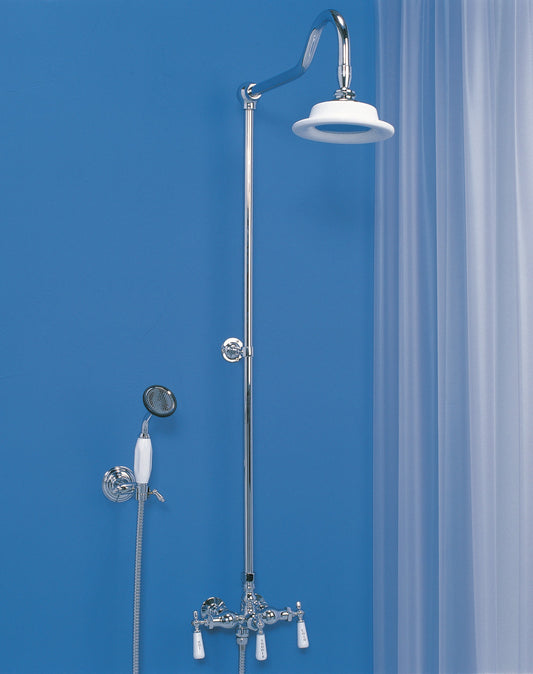 Strom Living Exposed Thermostatic Shower System 36" Wall Mounted with 19"Riser, Handshower and Lever/Cross Handles