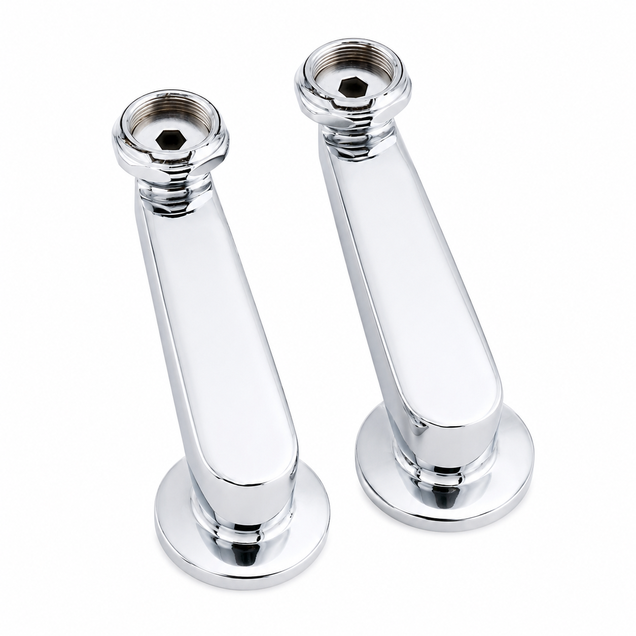 Swing Arm Coupler Pair 6" with Deck Mount Screws P0717 | Strom Living Chrome - Plumbing Parts