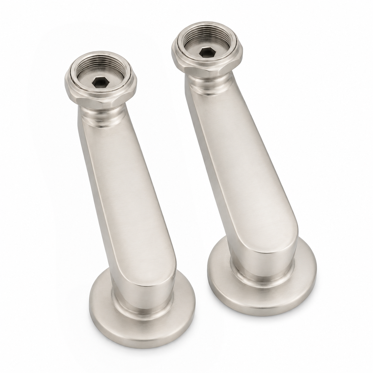 Swing Arm Coupler Pair 6" with Deck Mount Screws P0717 | Strom Living Matte Nickel - Plumbing Parts