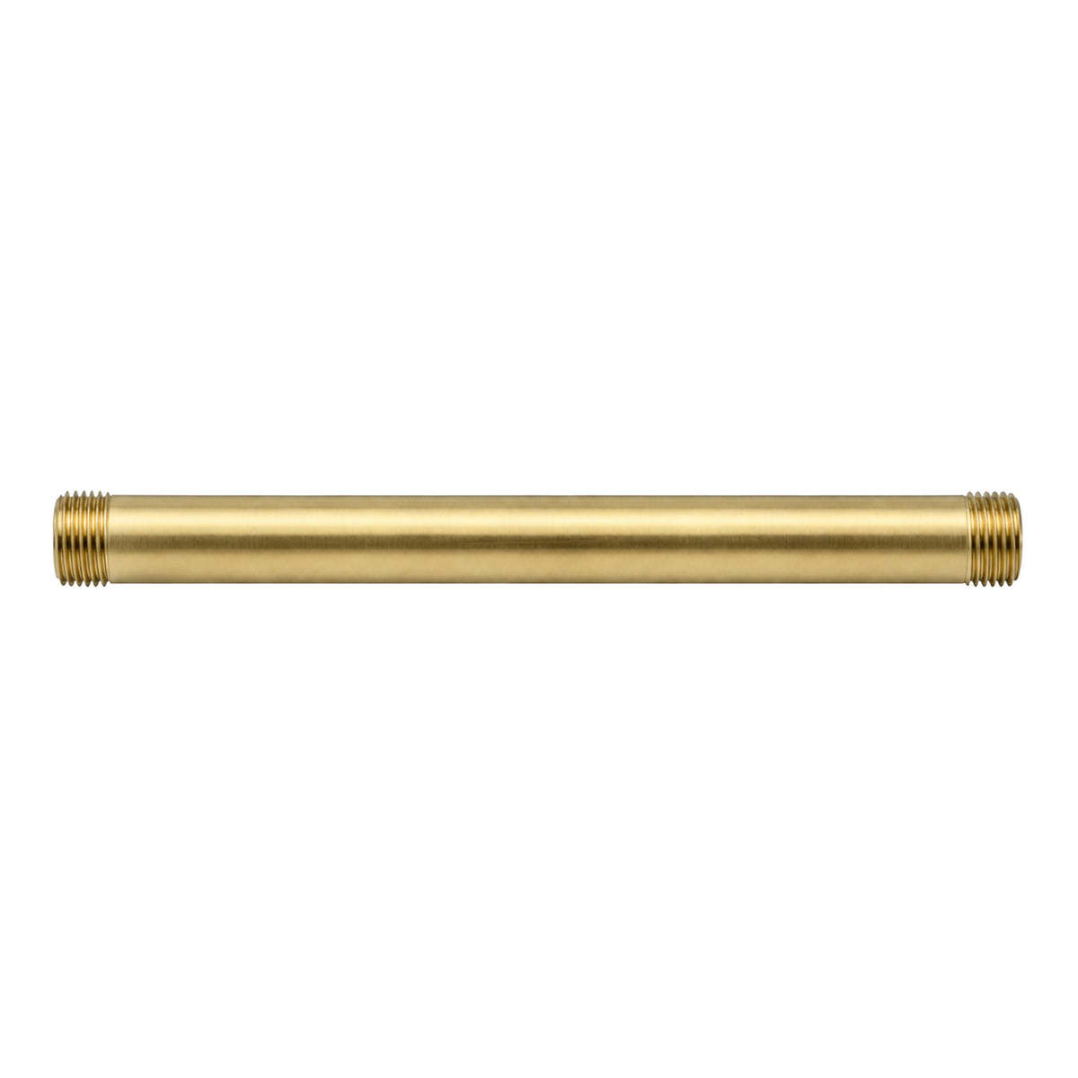 Iron Pipe Straight Nipple 12" x 1/2" P0720 in Satin Brass