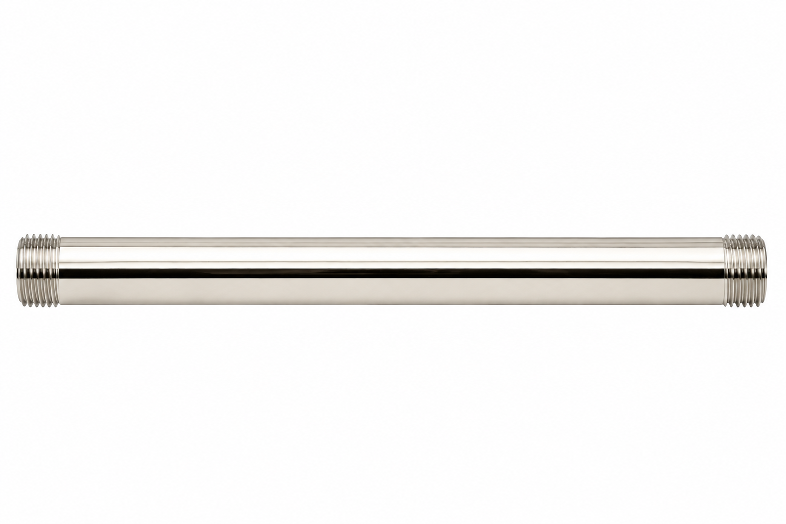 Iron Pipe Straight Nipple 12" x 1/2" P0720 | Strom Living Polished Nickel - Plumbing Parts