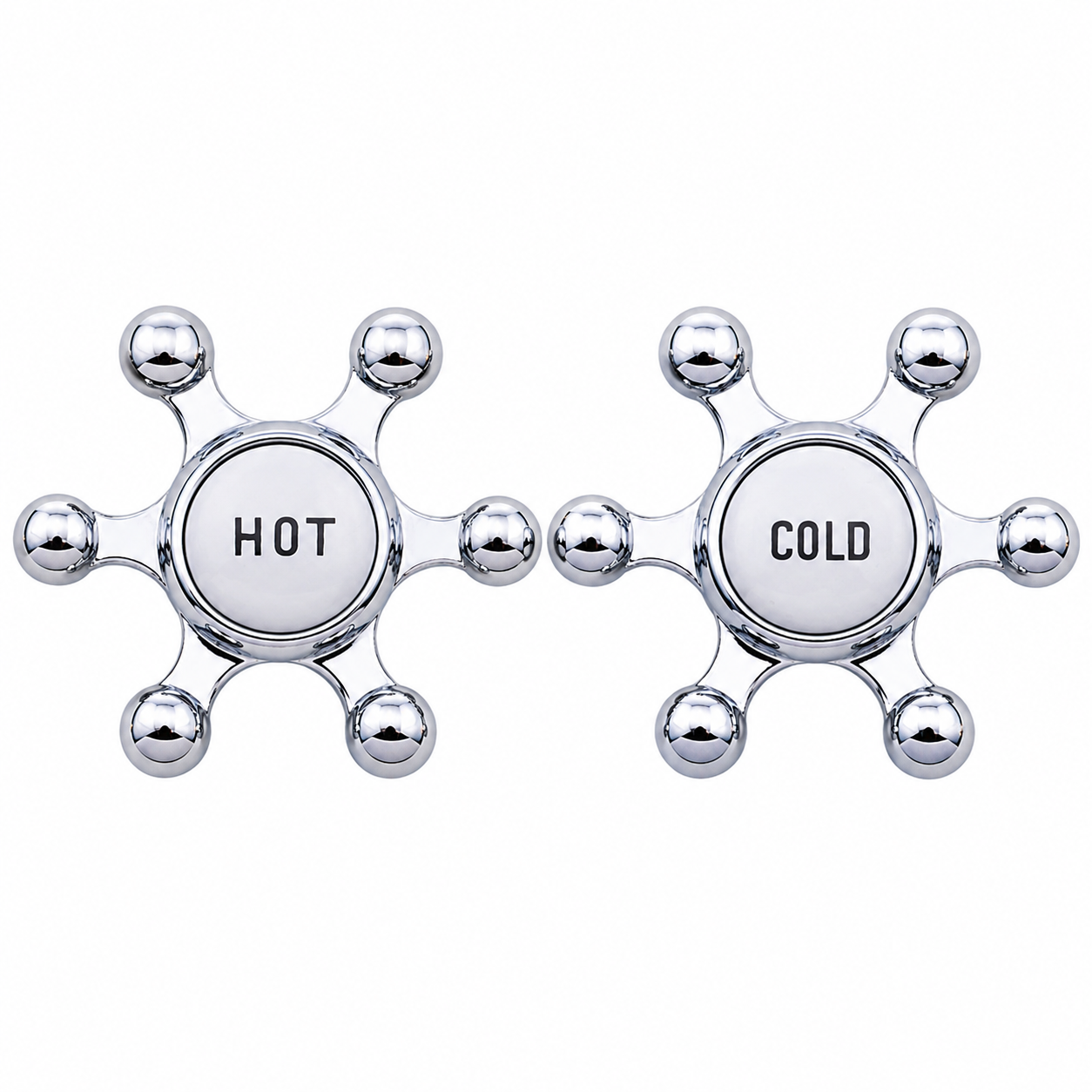 Strom Living P0725 Aqueduct Handle Pair with Porcelain Button - Faucet Parts
