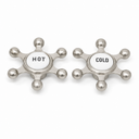 Strom Living P0725 Aqueduct Handle Pair with Porcelain Button Matte Nickel - Faucet Parts