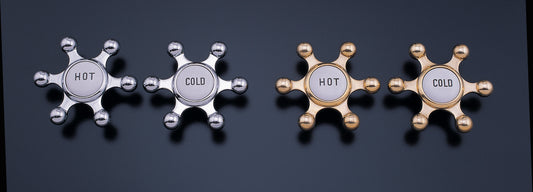 Strom Living P0725 Aqueduct Handle Pair with Porcelain Button
