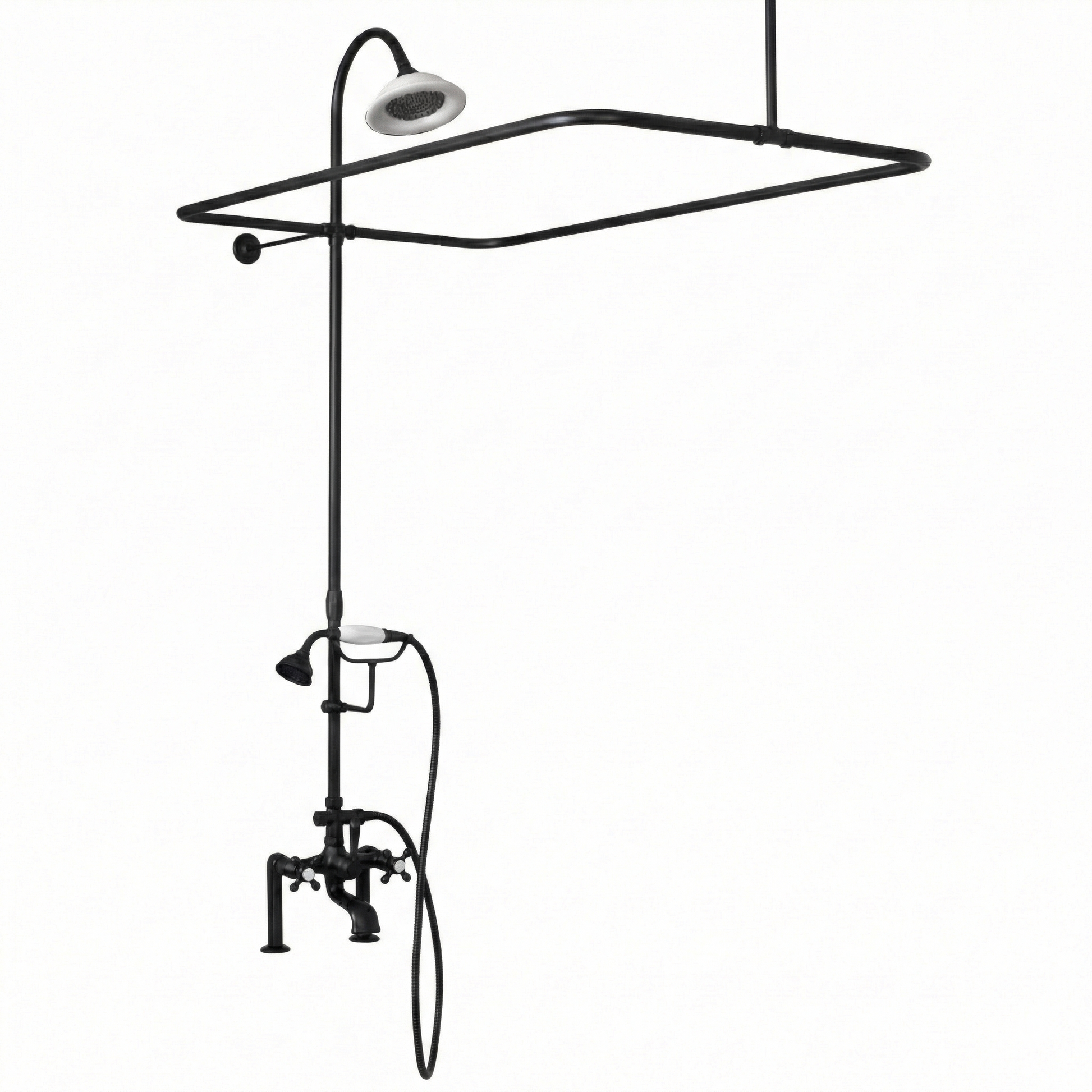 Deck Mount Tub Enclosure Shower System P0730 | Strom Living Oil Rubbed Bronze 45" x 25" (3 4" OD) Enclosure - Showers