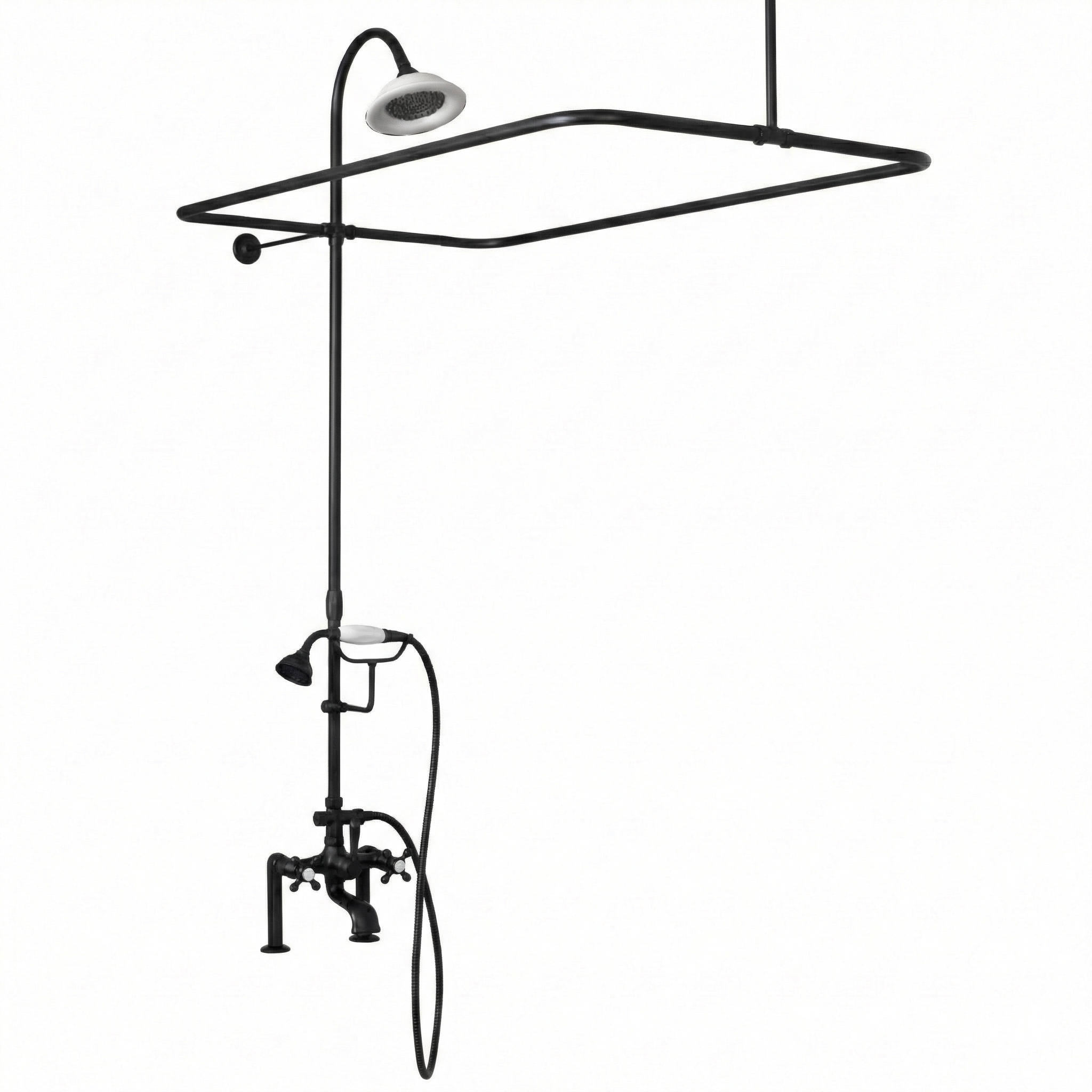 Deck Mount Tub Enclosure Shower System P0730 | Strom Living Oil Rubbed Bronze 57" x 31" (3 4" OD) Enclosure - Showers