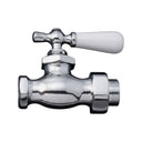 Straight Stop Valve 1/2" X 1/2" IPS with Lever Handle P0750 | Strom Living Chrome - Plumbing Parts