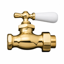Straight Stop Valve 1/2" X 1/2" IPS with Lever Handle P0750 | Strom Living Supercoat Brass - Plumbing Parts