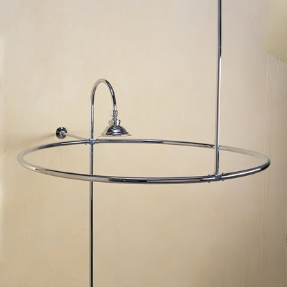 Strom Living Enclosure with 32" Round Shower Ring and 12" Wall Brace
