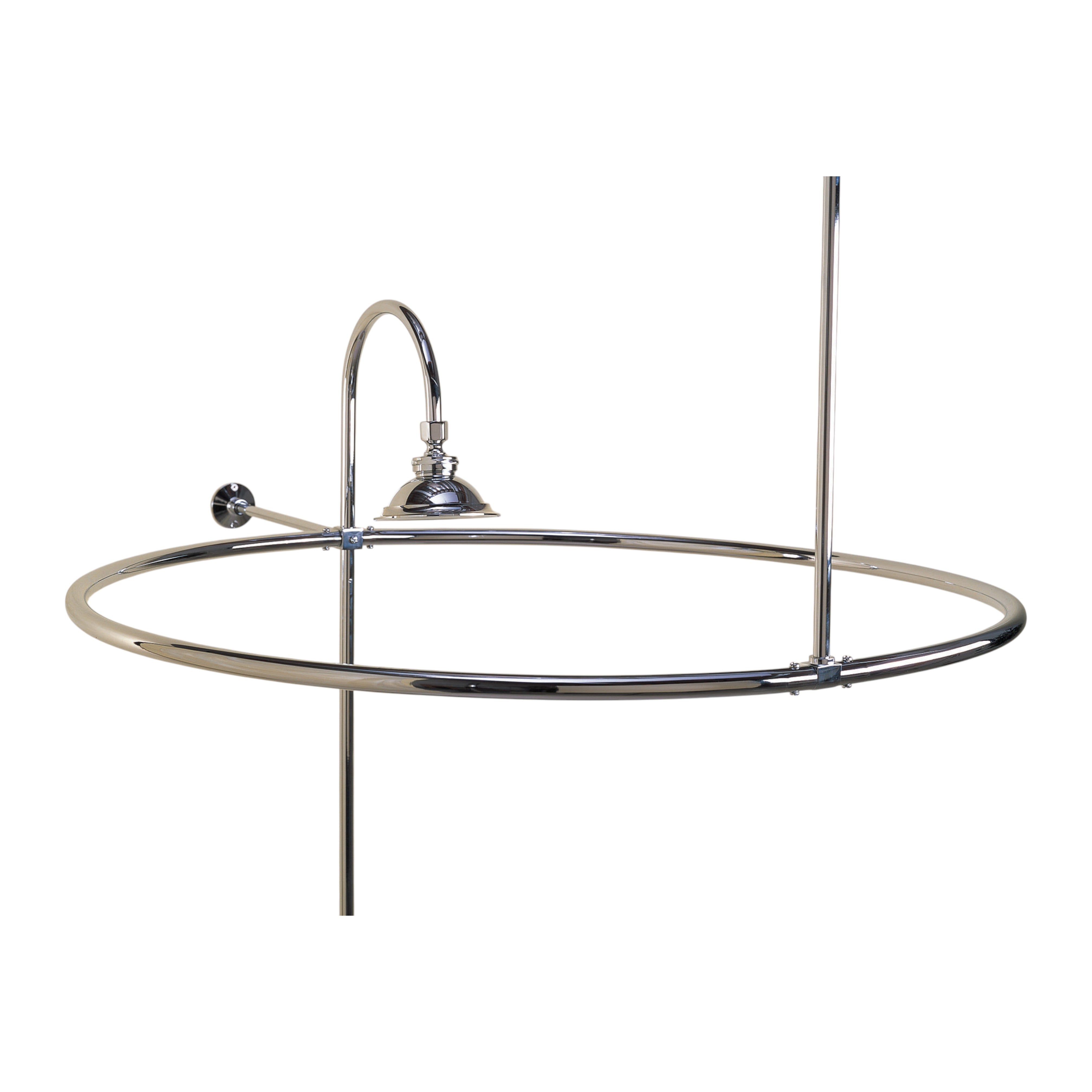 Round Shower Ring Enclosure 32" and 12" Wall Brace P0757 | Strom Living Chrome - Shower Components