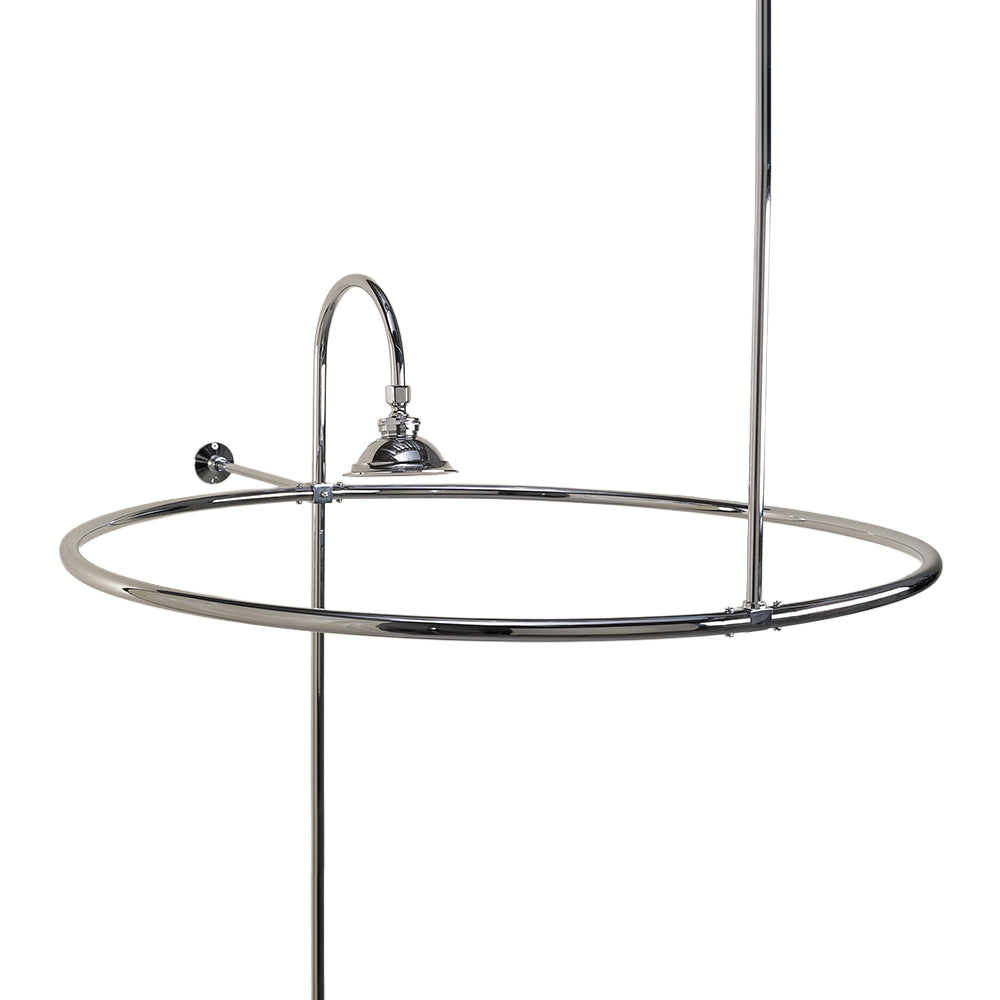 Strom Living Enclosure with 32" Round Shower Ring and 12" Wall Brace
