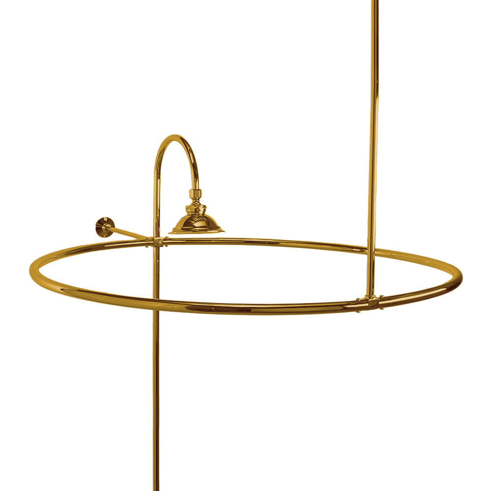 Strom Living Enclosure with 32" Round Shower Ring and 12" Wall Brace