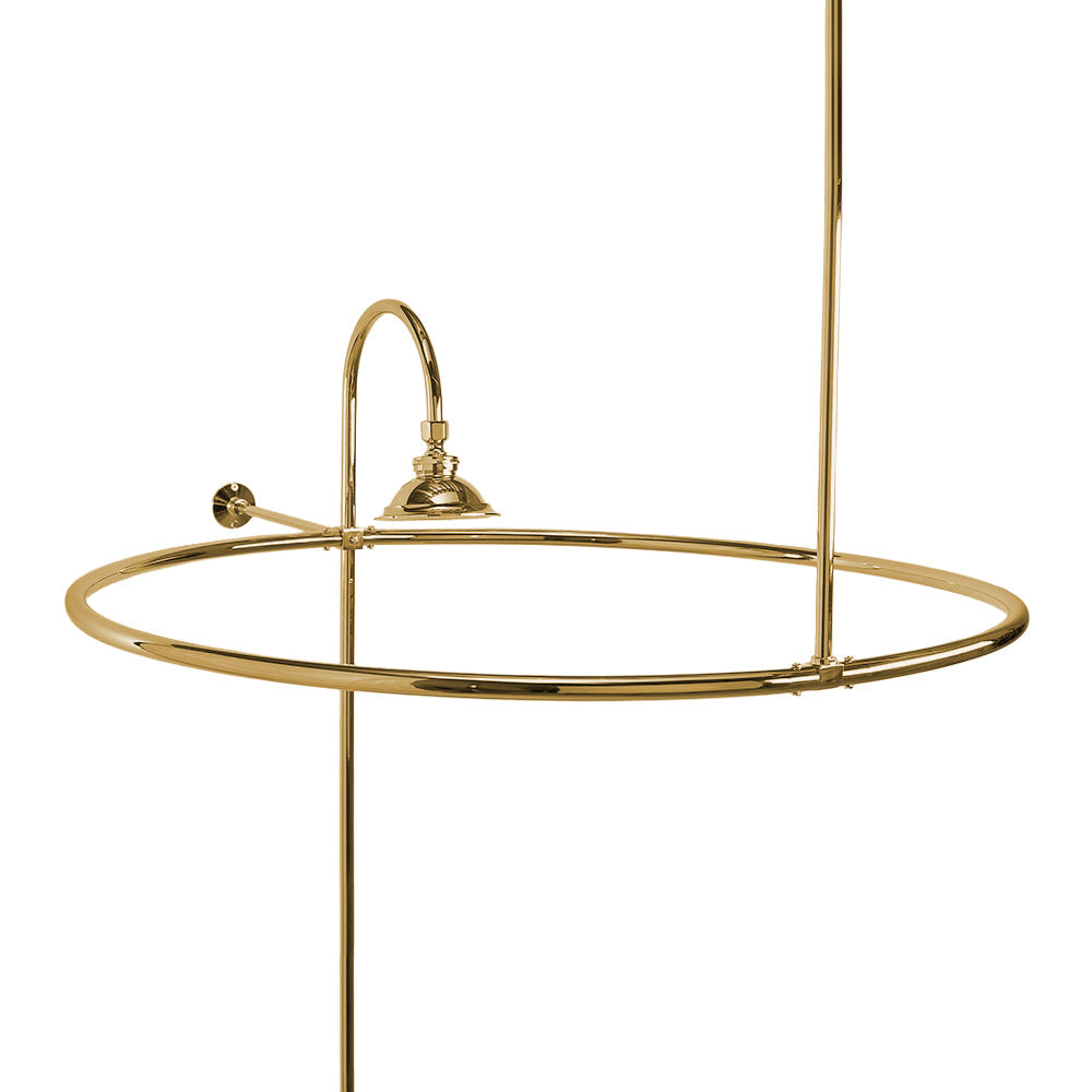 Strom Living Enclosure with 32" Round Shower Ring and 12" Wall Brace