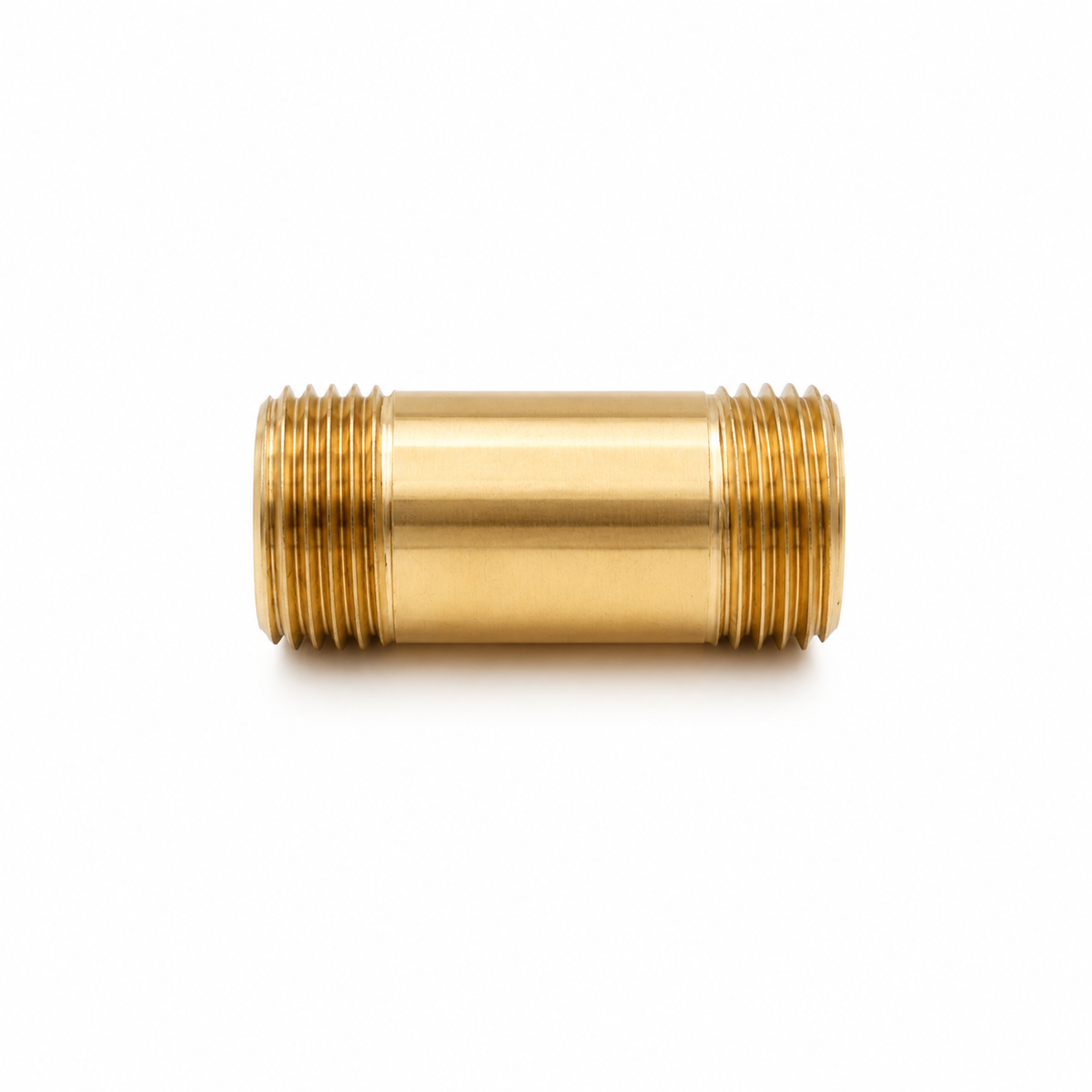 Male Nipple 1 1/4" X 1/2" P0758 | Strom Living Supercoat Brass - Plumbing Parts