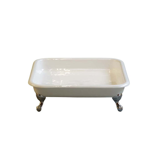 Strom Living Panorama  42" Cast Iron Square Shower Pan with tub legs