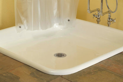 Strom Living Panorama  42" Cast Iron Square Shower Pan with tub legs