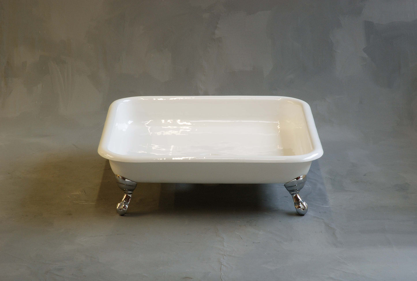 Strom Living Panorama  42" Cast Iron Square Shower Pan with tub legs