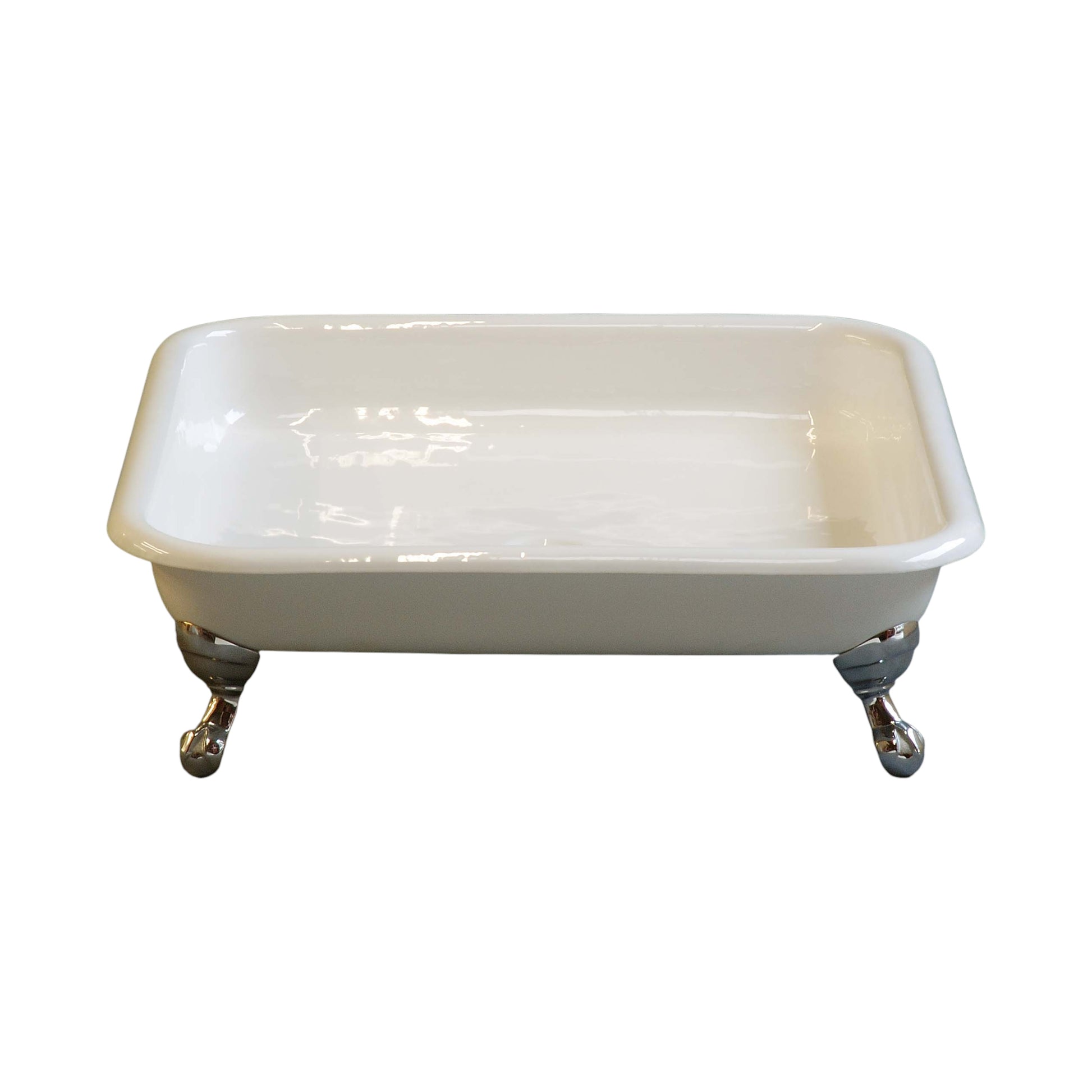 Strom Living Panorama 42" Cast Iron Square Shower Pan with Tub Legs - Shower Components