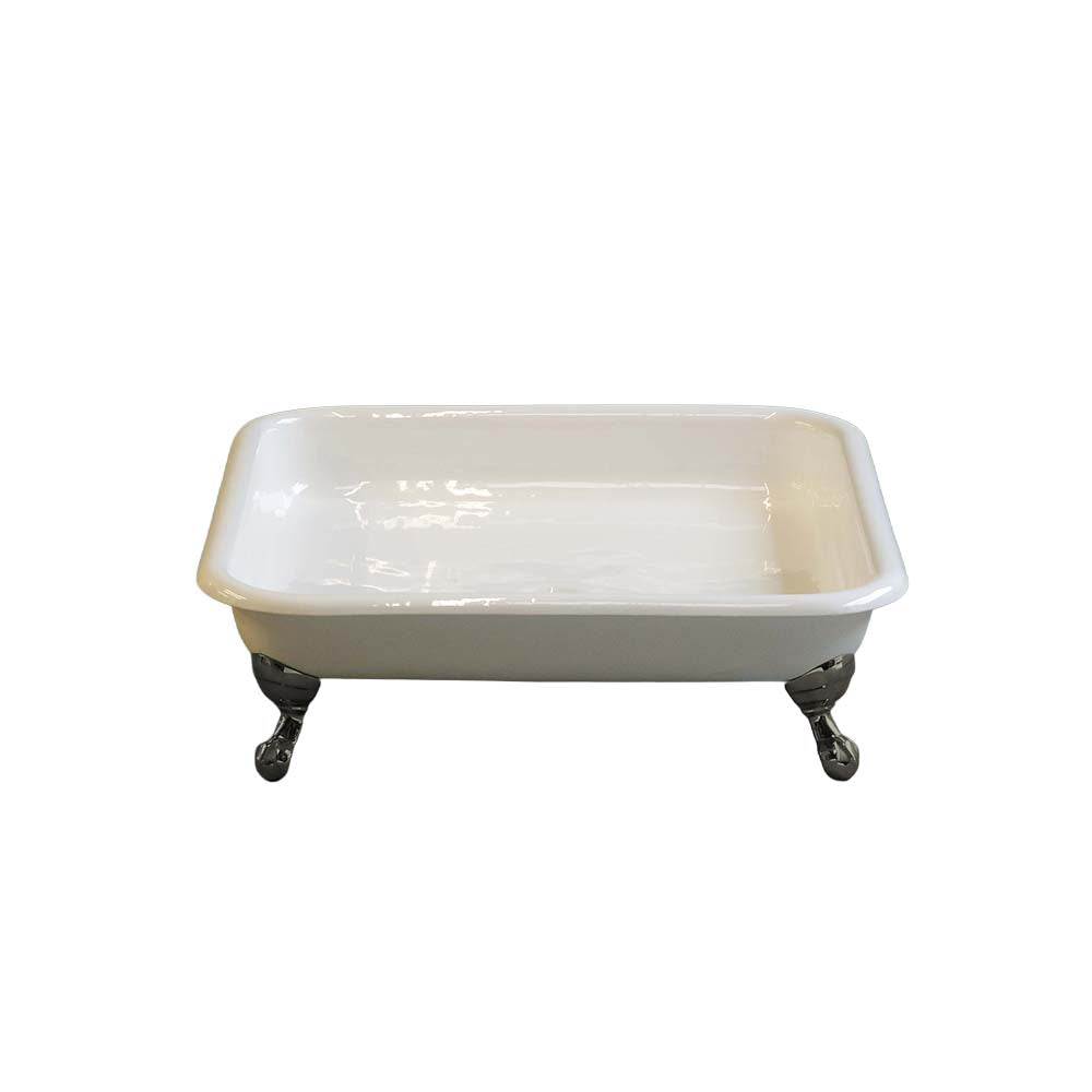 Strom Living Panorama 42" Cast Iron Square Shower Pan with Tub Legs - Shower Components