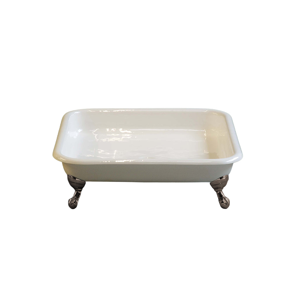 Strom Living Panorama 42" Cast Iron Square Shower Pan with Tub Legs - Shower Components