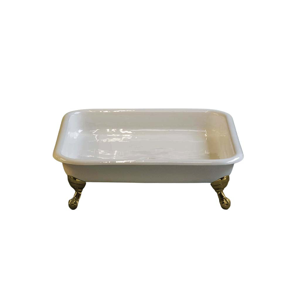 Strom Living Panorama 42" Cast Iron Square Shower Pan with Tub Legs - Shower Components
