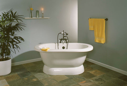 Strom Living Sonoma 60" Double Ended Pedestal Acrylic Tub without Faucet Holes