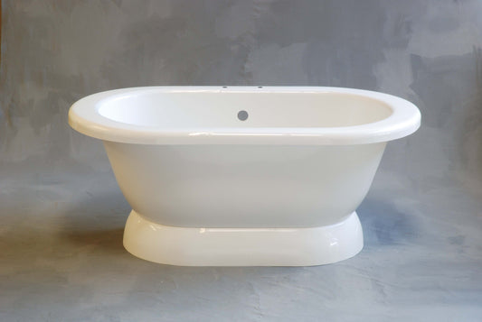 Strom Living Sonoma 60" Double Ended Pedestal Acrylic Tub with 7" Faucet Holes