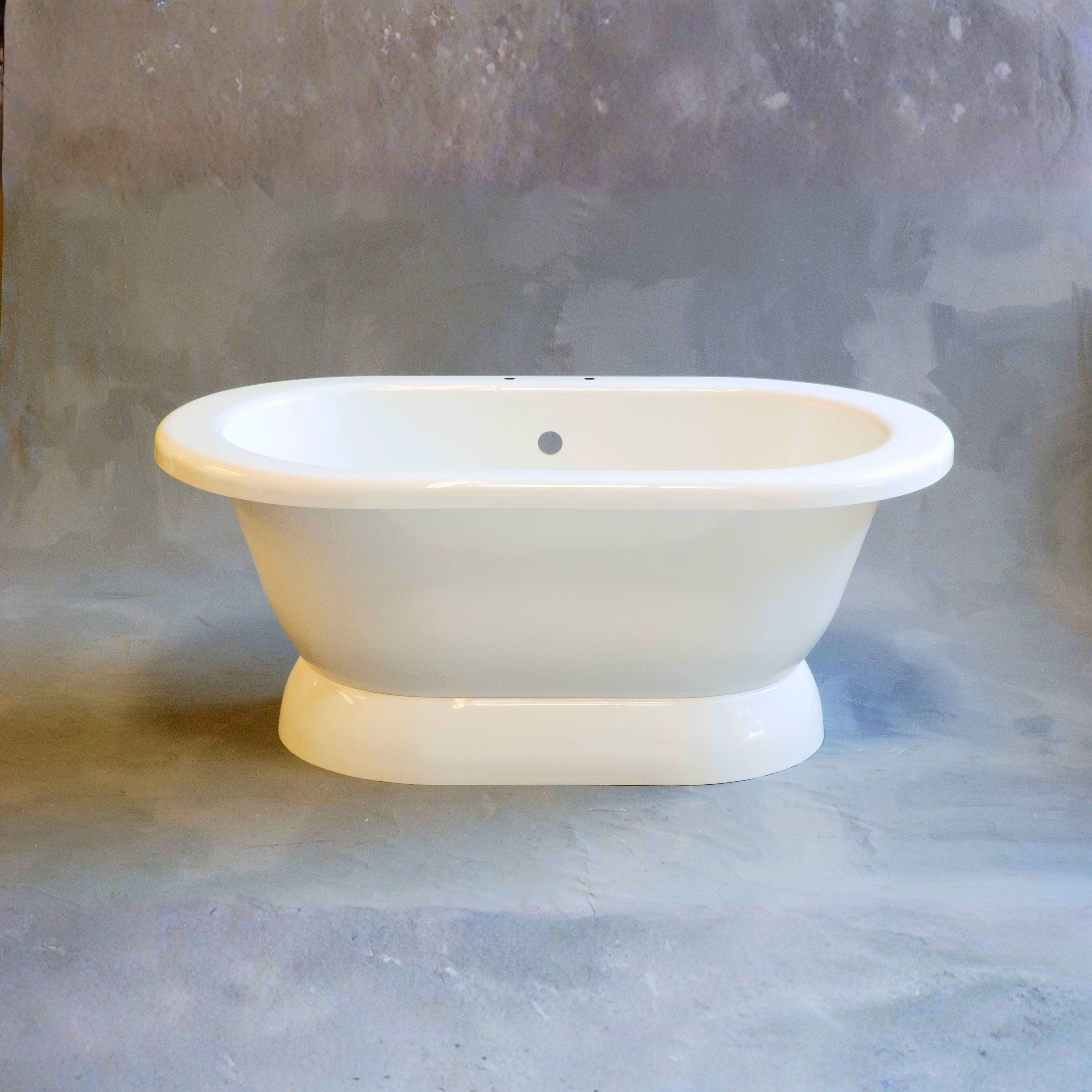 Sonoma 60" Double End Pedestal Acrylic Tub P0775 | Strom Living - Bathtubs