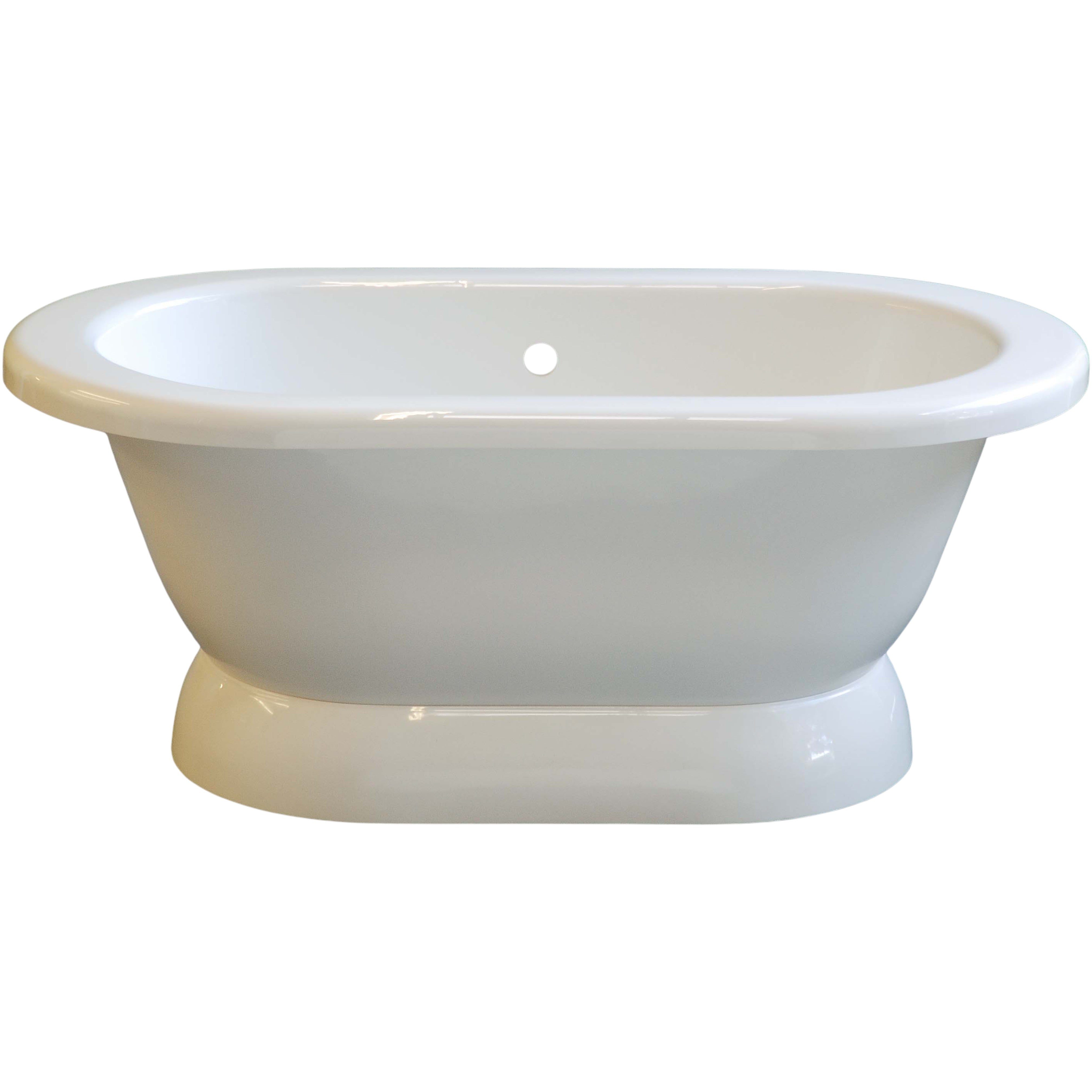 The Sonoma 60" Double Ended Pedestal Acrylic Tub without Faucet Holes P0776 | Strom Living