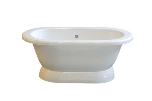 Strom Living Sonoma 60" Double Ended Pedestal Acrylic Tub without Faucet Holes