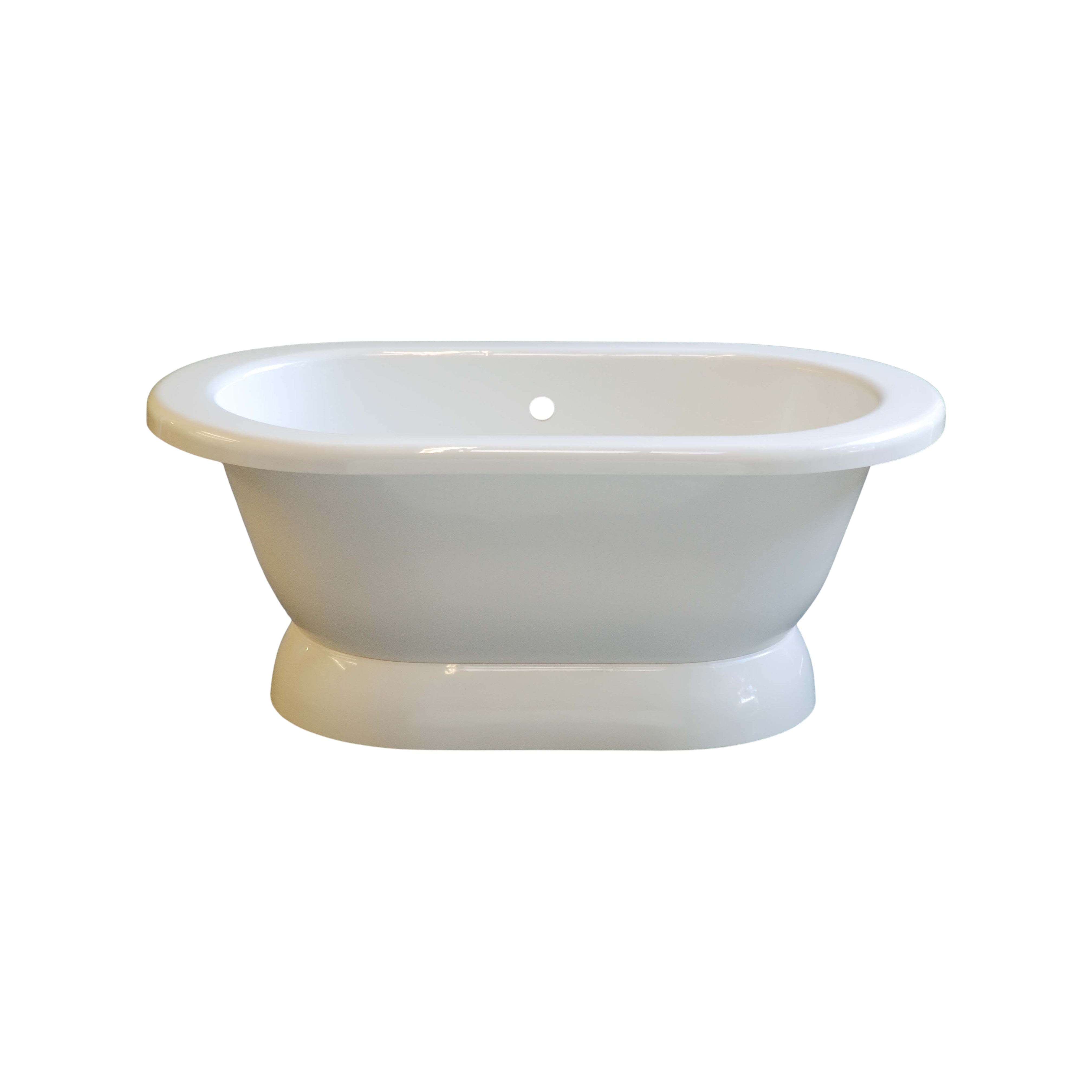 The Sonoma 60" Double Ended Pedestal Acrylic Tub without Faucet Holes P0776 | Strom Living