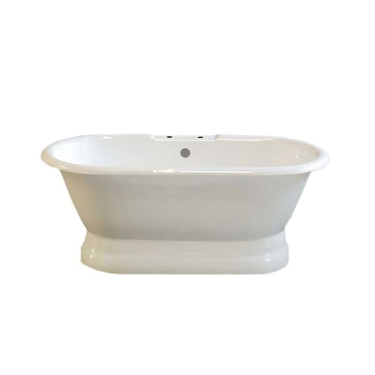 Strom Living Peninsula Cast Iron with 5' Double Ended Pedestal Tub and 7" Faucet Holes