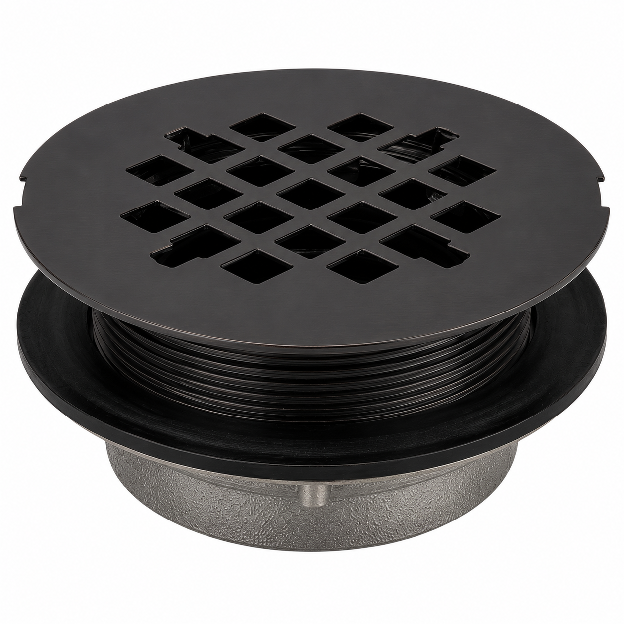 Strom Living Shower Pan Drain with 4 1/4" Flange Oil Rubbed Bronze - Faucet Parts